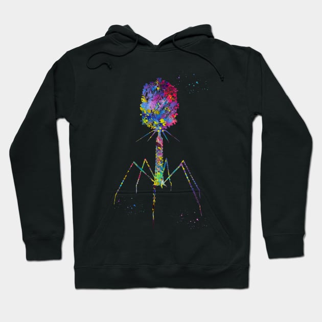 Bacteriophage Hoodie by erzebeth